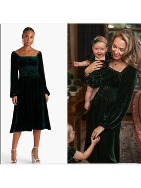 Hill House Jasmine Nap Dress Small Velour Velvet